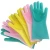 Import Multipurpose non stick magic silicone cleaning brush gloves with scrubber for washing kitchenware fruit vegetable pet hair from China