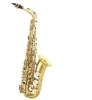 Musical instruments High F# Eb Key Golden Lacquer Alto Saxophone (AS-201)