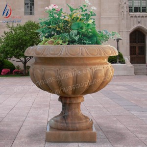 Natural Marble Stone Flowerpot Pot Supplier