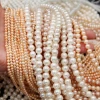 Natural pearl necklace pearl jewelry necklace round plump pearls