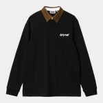 New Design Corduroy Collar Long Sleeve Polo Shirt Men Polo Shirts Long Sleeve Shirts