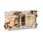New design modern dining room sideboard buffet table combination of metal leaves Wooden structure glass 4 doors and 4 shelves