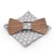 Import New design wave point carved wooden  bowtie set Customized wood bow tie and pocket square and cufflink set 8colors from China