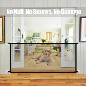 New Magic-Gate Dog Pet Fences Portable Folding Mesh Gate Indoor And Outdoor Protection Safety Fence For Dogs Cat Pet