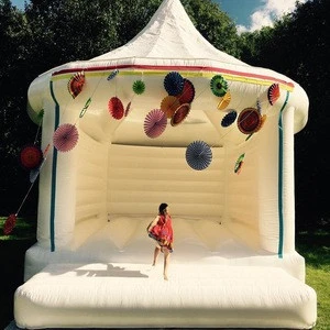 New Outdoor White Wedding Bouncer Inflatable House Jumping Bouncy Castle For Sale