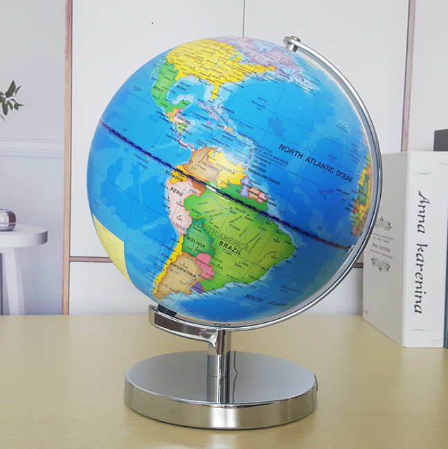 New plastic PVC rotating teaching constellation education illuminated world globe with light