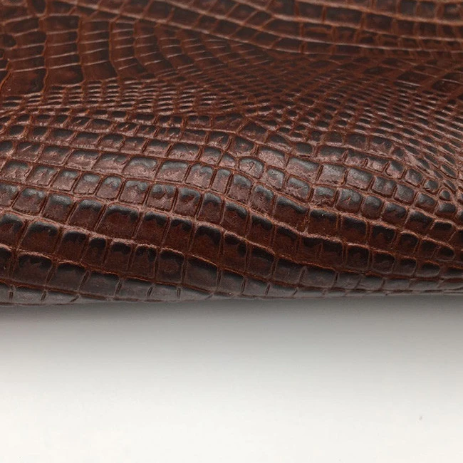 New price real cow leather lizard embossed pattern genuine bovine leather