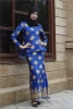 New printed ethnic female suit skirt 2 pcs set muslim dress long  dress women Khimar Niqab Burqa Prayer Clothing