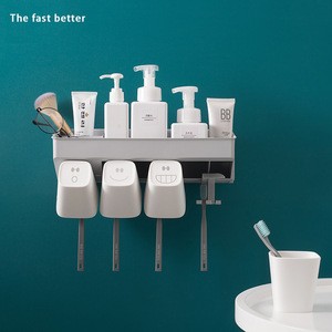 New Product IdeasEco Friendly Automatic Toothpaste Squeezer Bathroom Wall Mount Toothbrush Holder Storage Rack