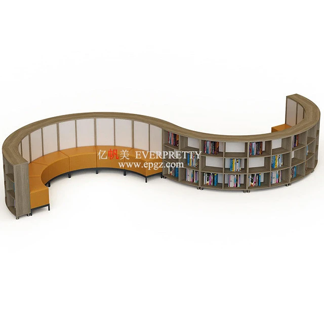 New Product library shelf single sided bookshelf  Wooden Shelving for School  Library Furniture