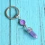 Import New product wholesale fish scales piece natural stone point pendant key chain from China