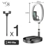 NEW Retractable LED Live Fill Light Selfie Ring Light With 1PCS Phone Clip For Youtube Video Live Studio Light