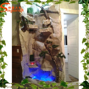 New sale , Home, garden, Square , Outdoor mini colorful LED natural stone waterfall fountain