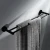 Import New style hotel Stainless Steel Bath Towel Rack Wall Mounted Black Bathroom Towel Rack from China