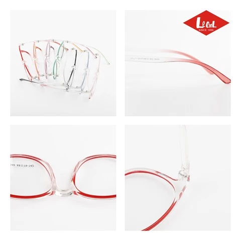 New TR90 Red Cheap Transparent Glasses Foldable Eyesight Custom Spectacle Nerds Wholesale Best Flexible Eyewear Frame Guangzhou