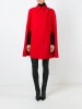 New Womens Classic Collar Red Jacket Trench Cloak Cape Shawl Coat M5434
