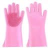 Newest Cooking Kitchen Gloves Scrubber Silicone Cleaning Magic Dish Washing Silicone Gloves