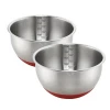 Non-slip Silicone Rubber Base Deep Mixing Bowl Stainless Steel Measuring Salad Mixing Bowl