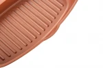 Non stick aluminum copper grill pan easy clean induction bottom divided frying pan with bakelite handle