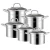 Import Nonstick kitchenware cooking pot Tri-ply base 18-10 Stainless steel saucepan soup stock  pot cookware set from China