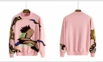 OEM & ODM Custom Logo Jacquard  Intarsia Wild Goose Fashion Design Knit Women Pullover Sweater