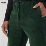 OEM Custom Service heavy weight  Men Straight Leg corduroy Casual Track Pants From Pakistan
