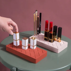 OEM Small Mini Cosmetic Nail Polish Storage Stand Silicone Lipstick Display Rack