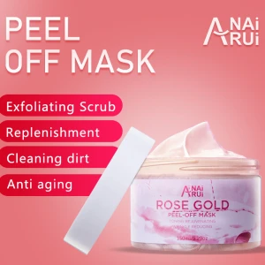 OEM/ODM Rose Petal Crystal Collagen Gold Powder Face Mask Bio Collagen Rose Gold Facial Mask Anti Age Wholesale