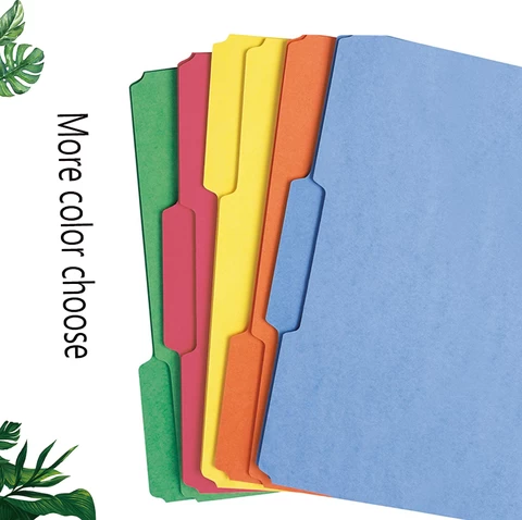 office colorful letter size classic Manila file folder sort files easily collect documents 1/3-cut tab manila file folders