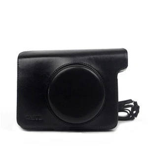 online shopping free shipping Vintage PU Leather Case Bag for Polaroid W300 Camera, with Adjustable Shoulder Strap