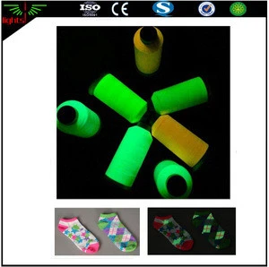 optronic cotton sewing yarn / embroidery threads for glow in the dark embroidery logo
