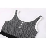 Organic Cotton Womens Tank Top Summer Fashion Crop Tops for Women Casual Plain Knitted Top Hot Selling Sweet Style