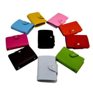 Original factory hot sale PU leather 24 cards wallet business id credit card holder