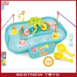 Outdoor fishing game toy plastic toy fishing rods pole toy