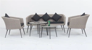 Outdoor Furniture Wicker Sofa Sets/ PE Rattan Garden Sets with 5 Seats