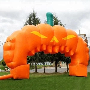 outdoor giant inflatable halloween pumpkin arch, inflatable entrance archway for hallowmas decoration