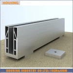 outdoor glass railings for decks with aluminium U channel