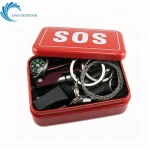 Outdoor survival tools kits 10 in 1 multi professional emergency survival kits for traveling hiking camping