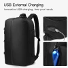 Ozuko New Usb Fashion Luggage Travel Bags Cases Water Resistant School Laptop Backpack