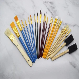 Paint Brushes 25 Set Professional Paint Brush Round Nylon Hair Artist Brush for Acrylic Watercolor Oil Paint