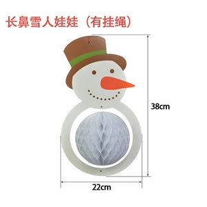 Paper Christmas Decoration Xmas Hat Snowman Merry Christmas Party Supplies