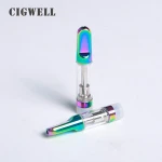 Patented .5ml 1ml gold tip custom tank cartomizer  cbd glass ccell vape cartridge