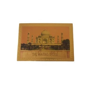 Personalised fridge magnet sticker The gold temple amritsar rectangle tourist souvenir foil fridge magnet