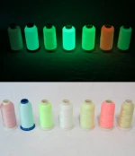 photoluminescent glowing in the dark polyester filament thread and yarn Luminous colored silk / thread