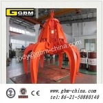 pig iron /coke/ steel scrap/garbage orange peel grab bucket for 25 ton crane
