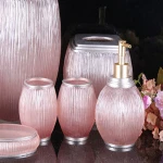 Pink bathroom sets/ cute home decoration pieces