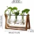 Import Plant Terrarium Desktop Glass Planter Bulb Vases with Retro Solid Wooden Stand Flower Pots Hydroponics Plants Home Garden from China