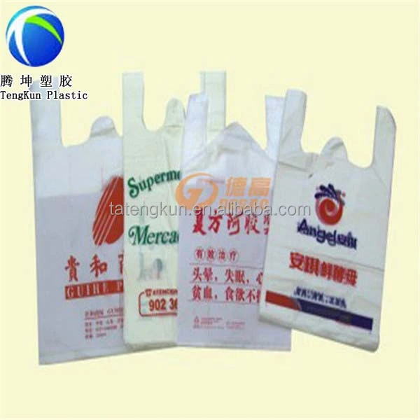 Plastic Raw Material for Plastic Bag for Shoes Store Disposable Shopping Bag