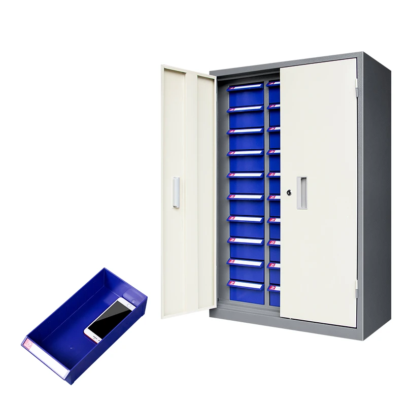 Plastic storage cabinet and drawer cabinet component parts cabinet 30 drawers