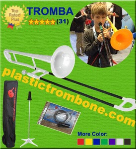 Plastic Trombone -WHITE